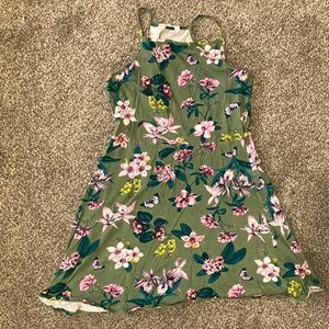 Green floral dress
